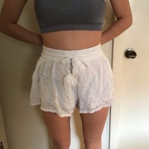 Flowy white shorts